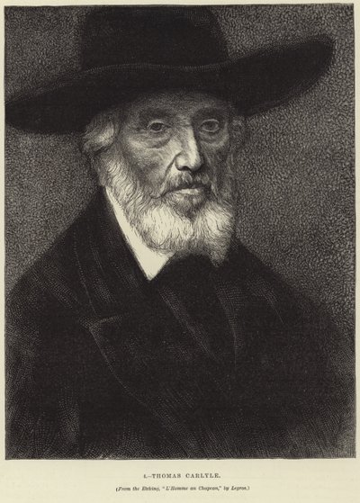 Portret van Thomas Carlyle door Alphonse Legros